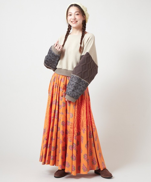 チャイハネ（チャイハネ）の「【チャイハネ】アログレロングスカート（スカート・レディース・ホワイト/ネイビー/カーキ/オレンジ/レッド/ターコイズブルー・FREE）」の15枚目の写真