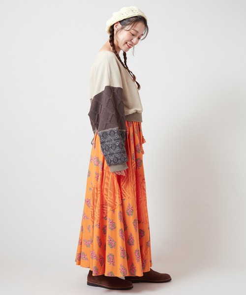 チャイハネ（チャイハネ）の「【チャイハネ】アログレロングスカート（スカート・レディース・ホワイト/ネイビー/カーキ/オレンジ/レッド/ターコイズブルー・FREE）」の16枚目の写真