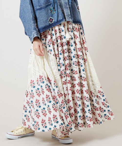 チャイハネ（チャイハネ）の「【チャイハネ】アログレロングスカート（スカート・レディース・ホワイト/ネイビー/カーキ/オレンジ/レッド/ターコイズブルー・FREE）」の11枚目の写真