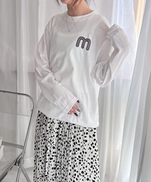 cuorequal（クオレコール）の「ワンポイント英字ロンT／長袖Tシャツ（Tシャツ/カットソー）」