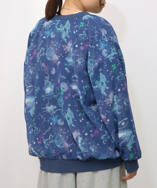 ScoLar（スカラー）の「153629：星座柄×無地リバーシブルカーディガン（Tシャツ/カットソー・レディース・ネイビー/ブラック・M）」の14枚目の写真
