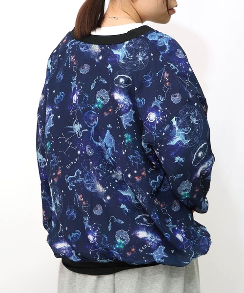 ScoLar（スカラー）の「153629：星座柄×無地リバーシブルカーディガン（Tシャツ/カットソー・レディース・ネイビー/ブラック・M）」の19枚目の写真