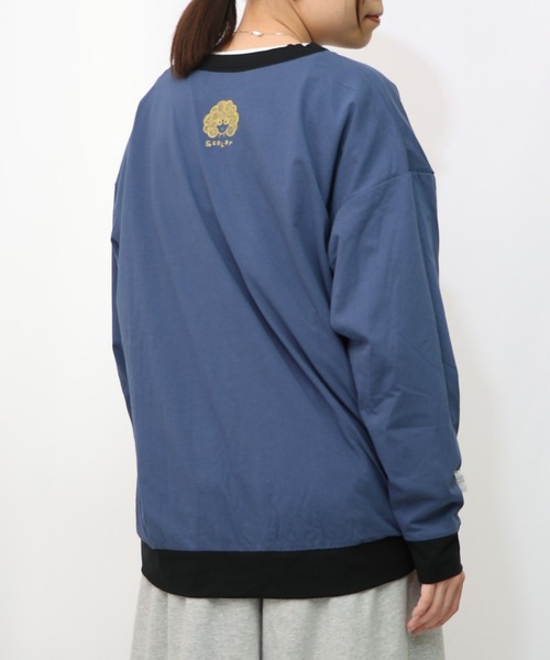 ScoLar（スカラー）の「153629：星座柄×無地リバーシブルカーディガン（Tシャツ/カットソー・レディース・ネイビー/ブラック・M）」の22枚目の写真