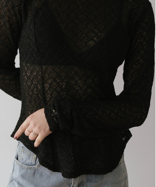 DRWCYS（ドロシーズ）の「２ＷＡＹレーストップス（シャツ/ブラウス・レディース・ブラック/アイボリー・FREE）」の7枚目の写真