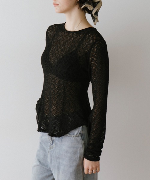 DRWCYS（ドロシーズ）の「２ＷＡＹレーストップス（シャツ/ブラウス・レディース・ブラック/アイボリー・FREE）」の4枚目の写真