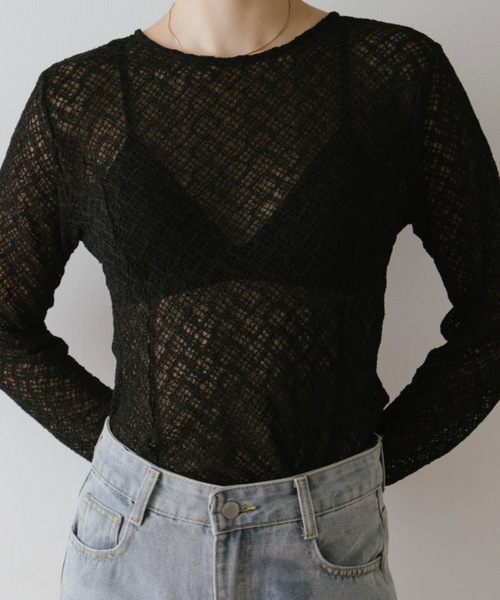 DRWCYS（ドロシーズ）の「２ＷＡＹレーストップス（シャツ/ブラウス・レディース・ブラック/アイボリー・FREE）」の5枚目の写真