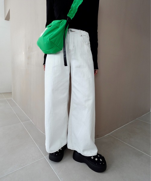 RODEO CROWNS WIDE BOWL（ロデオクラウンズワイドボウル）の「パフギャザーショルダー（ショルダーバッグ・レディース・ブラック/グリーン/ライトブルー/ブラウン系その他・FREE）」の6枚目の写真