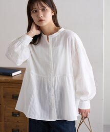 【WEB限定】前あき切替ブラウス
