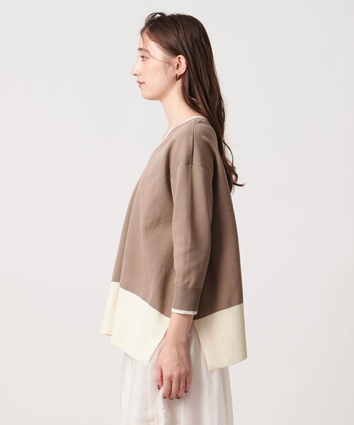 UNITED ARROWS（ユナイテッドアローズ）の「ミニマル 2WAY ニット‐ウォッシャブル‐（ニット/セーター・レディース・ブラック/ダークブラウン/ベージュ・FREE）」の14枚目の写真