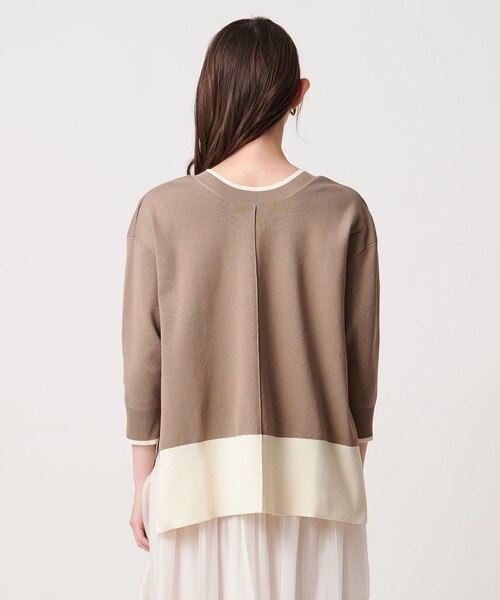 UNITED ARROWS（ユナイテッドアローズ）の「ミニマル 2WAY ニット‐ウォッシャブル‐（ニット/セーター・レディース・ブラック/ダークブラウン/ベージュ・FREE）」の15枚目の写真