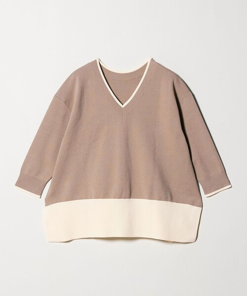 UNITED ARROWS（ユナイテッドアローズ）の「ミニマル 2WAY ニット‐ウォッシャブル‐（ニット/セーター・レディース・ブラック/ダークブラウン/ベージュ・FREE）」の16枚目の写真