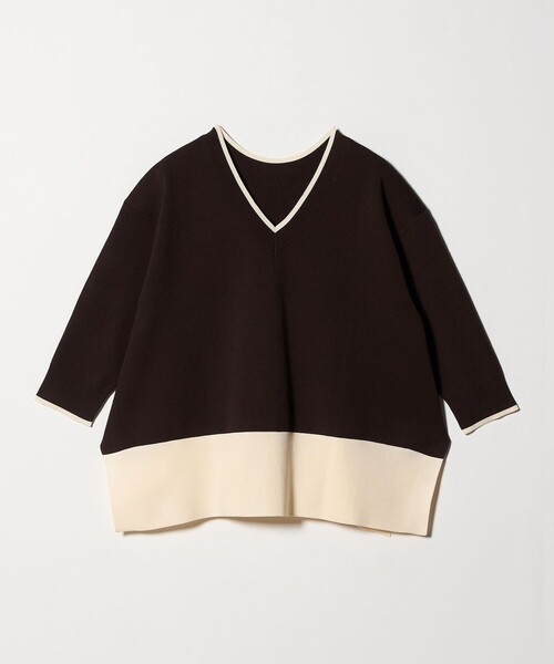 UNITED ARROWS（ユナイテッドアローズ）の「ミニマル 2WAY ニット‐ウォッシャブル‐（ニット/セーター・レディース・ブラック/ダークブラウン/ベージュ・FREE）」の22枚目の写真