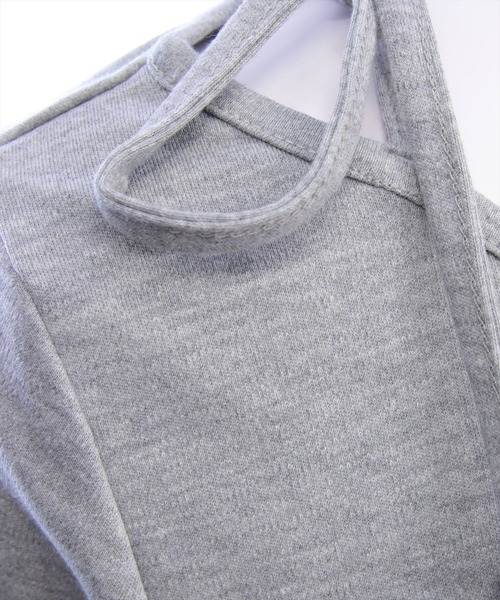 clear（クリア）の「裾袖コットンフリルカットソー［韓国ファッション カジュアル ガーリー］（Tシャツ/カットソー・レディース・グレー/ブラック/オフホワイト・F）」の18枚目の写真