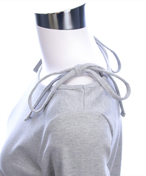 clear（クリア）の「裾袖コットンフリルカットソー［韓国ファッション カジュアル ガーリー］（Tシャツ/カットソー・レディース・グレー/ブラック/オフホワイト・F）」の11枚目の写真