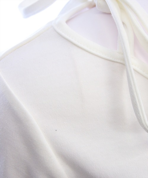 clear（クリア）の「裾袖コットンフリルカットソー［韓国ファッション カジュアル ガーリー］（Tシャツ/カットソー・レディース・グレー/ブラック/オフホワイト・F）」の19枚目の写真