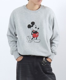 DISCUS ATHLETIC×Disney ミッキーマウス キャラクタープリントスウェットトレーナー メンズ レディース ユニセックス