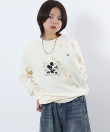 DISCUS ATHLETIC×Disney ミッキーマウス キャラクタープリントスウェットトレーナー メンズ レディース ユニセックス
