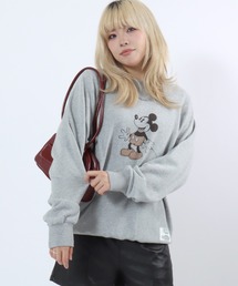 DISCUS ATHLETIC×Disney ミッキーマウス キャラクタープリントスウェットトレーナー メンズ レディース ユニセックス