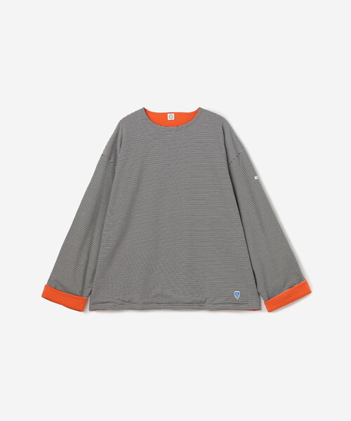 ORCIVAL(オーシバル)の「ORCIVAL | コットン天竺 ボーダーボートネックプルオーバー MEN(Tシャツ/カットソー・メンズ・ブルー系その他5・4/5)」の14枚目の写真