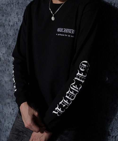 aki　1104535 GUIDER】オールド シンプル 袖ロゴ L/S Tee / Old Simple Sleeve Logo