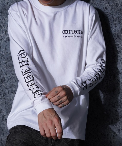 GUIDER(ガイダー)の「【GUIDER】オールド シンプル 袖ロゴ L/S Tee / Old Simple Sleeve Logo Long-Sleeve Tee(Tシャツ/カットソー・メンズ・ブラック/ホワイト・L/M/S)」の20枚目の写真