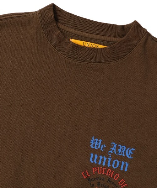 UNION（UNION TOKYO）（ユニオン）の「UNION TOKYO WE ARE CREWNECK ユニオントーキョー スウェット（スウェット・メンズ・ブラウン/ブラック・MEDIUM/SMALL/LARGE/X-LARGE/XX-LARGE）」の7枚目の写真
