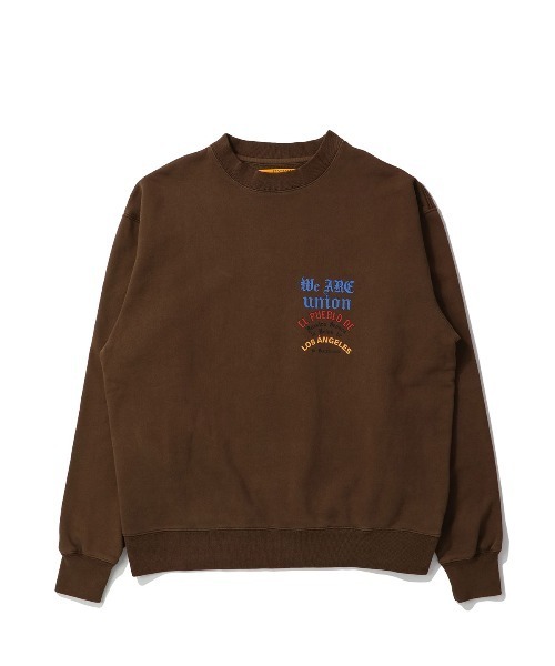 UNION（UNION TOKYO）（ユニオン）の「UNION TOKYO WE ARE CREWNECK ユニオントーキョー スウェット（スウェット・メンズ・ブラウン/ブラック・MEDIUM/SMALL/LARGE/X-LARGE/XX-LARGE）」の5枚目の写真