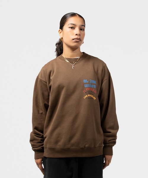 UNION（UNION TOKYO）（ユニオン）の「UNION TOKYO WE ARE CREWNECK ユニオントーキョー スウェット（スウェット・メンズ・ブラウン/ブラック・MEDIUM/SMALL/LARGE/X-LARGE/XX-LARGE）」の10枚目の写真