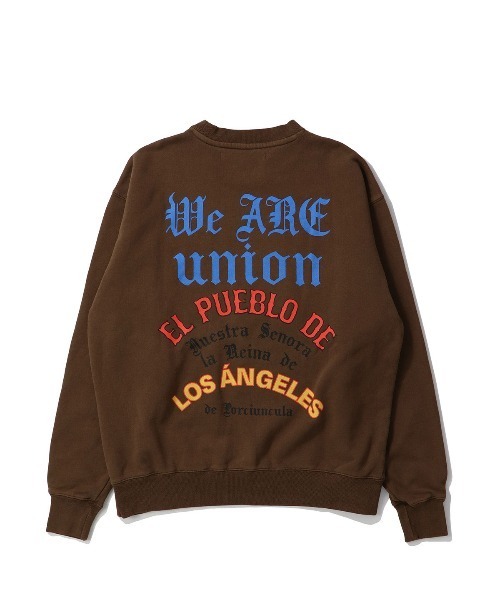 UNION（UNION TOKYO）（ユニオン）の「UNION TOKYO WE ARE CREWNECK ユニオントーキョー スウェット（スウェット・メンズ・ブラウン/ブラック・MEDIUM/SMALL/LARGE/X-LARGE/XX-LARGE）」の6枚目の写真