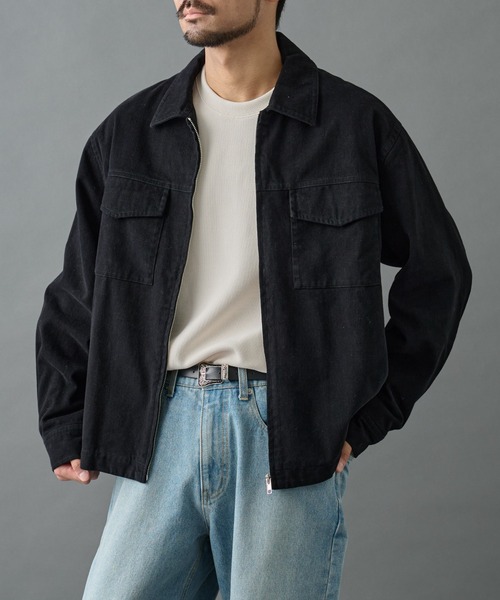 COLONY 2139（コロニートゥーワンスリーナイン）の「バイオ加工ブラッシュツイルジャケット（ブルゾン・メンズ・ブラウン/ブラック・LARGE/MEDIUM）」の2枚目の写真