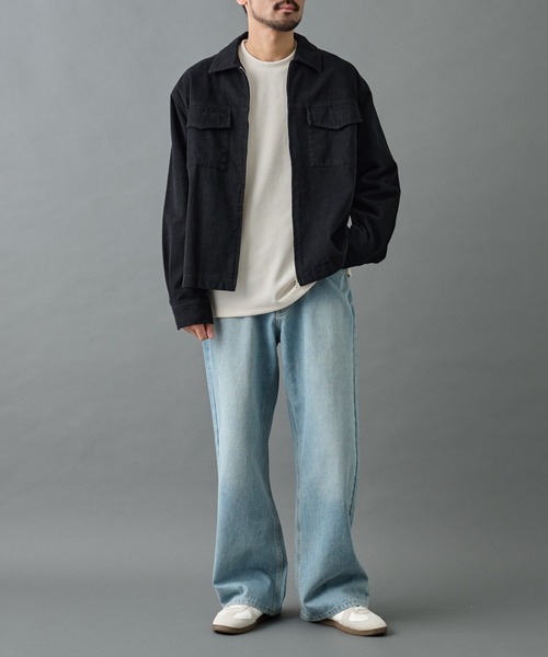 COLONY 2139（コロニートゥーワンスリーナイン）の「バイオ加工ブラッシュツイルジャケット（ブルゾン・メンズ・ブラウン/ブラック・LARGE/MEDIUM）」の4枚目の写真