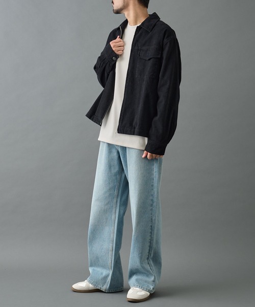 COLONY 2139（コロニートゥーワンスリーナイン）の「バイオ加工ブラッシュツイルジャケット（ブルゾン・メンズ・ブラウン/ブラック・LARGE/MEDIUM）」の5枚目の写真