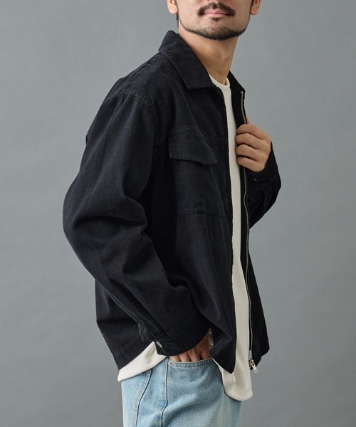 COLONY 2139（コロニートゥーワンスリーナイン）の「バイオ加工ブラッシュツイルジャケット（ブルゾン・メンズ・ブラウン/ブラック・LARGE/MEDIUM）」の14枚目の写真