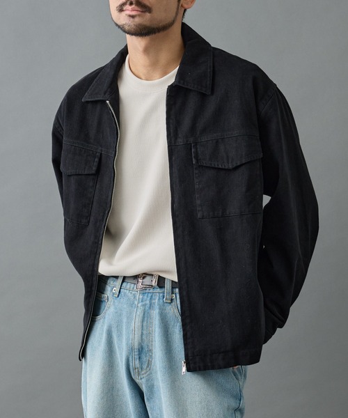 COLONY 2139（コロニートゥーワンスリーナイン）の「バイオ加工ブラッシュツイルジャケット（ブルゾン・メンズ・ブラウン/ブラック・LARGE/MEDIUM）」の11枚目の写真