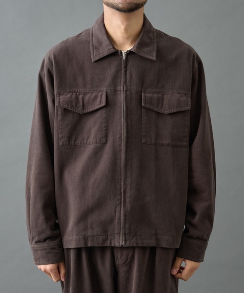 COLONY 2139（コロニートゥーワンスリーナイン）の「バイオ加工ブラッシュツイルジャケット（ブルゾン・メンズ・ブラウン/ブラック・LARGE/MEDIUM）」の19枚目の写真