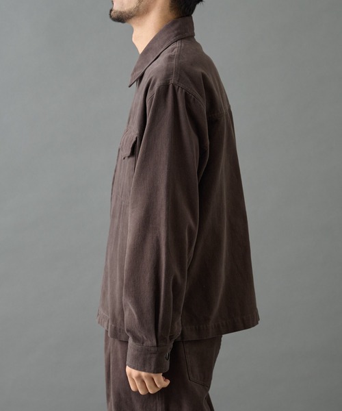 COLONY 2139（コロニートゥーワンスリーナイン）の「バイオ加工ブラッシュツイルジャケット（ブルゾン・メンズ・ブラウン/ブラック・LARGE/MEDIUM）」の20枚目の写真