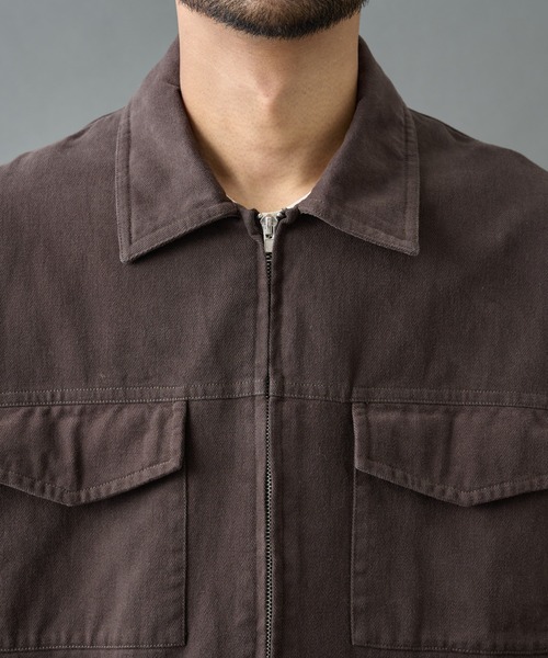 COLONY 2139（コロニートゥーワンスリーナイン）の「バイオ加工ブラッシュツイルジャケット（ブルゾン・メンズ・ブラウン/ブラック・LARGE/MEDIUM）」の22枚目の写真