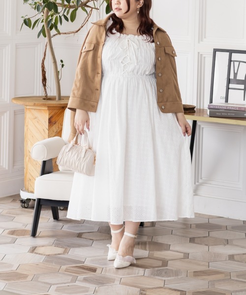 CLETTE(クレット)の「CLETTEオリジナルフェイクスエードジャケット(その他アウター・レディース・アイボリー/ベージュ/モカ・LL/4L/3L)」の16枚目の写真