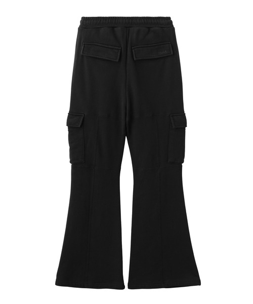 X-girl(エックスガール)の「CARGO POCKET FLARE SWEAT PANTS(スウェットパンツ・レディース・アッシュ/ブラック・S/M)」の5枚目の写真