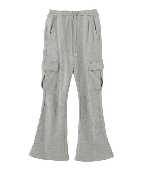 X-girl(エックスガール)の「CARGO POCKET FLARE SWEAT PANTS(スウェットパンツ・レディース・アッシュ/ブラック・S/M)」の6枚目の写真