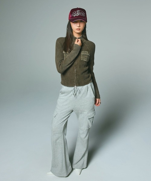 セール】CARGO POCKET FLARE SWEAT PANTS（スウェットパンツ）｜X-girl