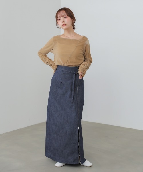 Bab（バブ）の「前後2WAYシアーベロアトップス（Tシャツ/カットソー・レディース・ブラック/オフホワイト/ベージュ・FREE）」の18枚目の写真