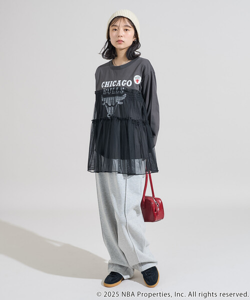 FREAK'S STORE(フリークスストア)の「NBAチュールフリル ロンT(Tシャツ/カットソー・レディース・チャコールグレー/オフホワイト/ライトグレー・フリ-)」の18枚目の写真