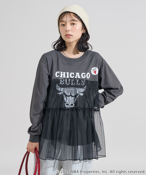 FREAK'S STORE(フリークスストア)の「NBAチュールフリル ロンT(Tシャツ/カットソー・レディース・チャコールグレー/オフホワイト/ライトグレー・フリ-)」の22枚目の写真