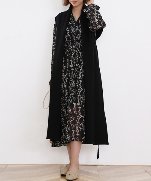 ReRe(リリ)の「花柄フレアシフォンワンピース(ワンピース・レディース・ブラック/オフホワイト/ブラック系その他/ホワイト系その他・FREE/LARGE)」の21枚目の写真