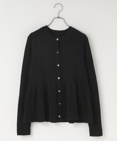 LOWRYS FARM（ローリーズファーム）の「ペプラムニットカーディガンＬＳ　603781（カーディガン/ボレロ・レディース・ベージュ/ブラック/ブルー/ライトブルー/グレー・FREE）」の14枚目の写真