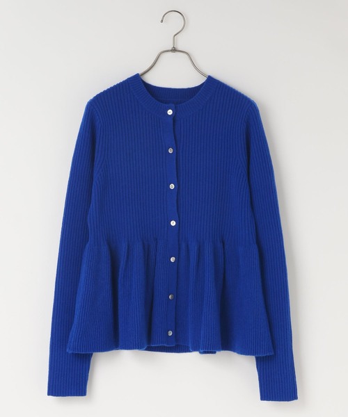 LOWRYS FARM（ローリーズファーム）の「ペプラムニットカーディガンＬＳ　603781（カーディガン/ボレロ・レディース・ベージュ/ブラック/ブルー/ライトブルー/グレー・FREE）」の11枚目の写真