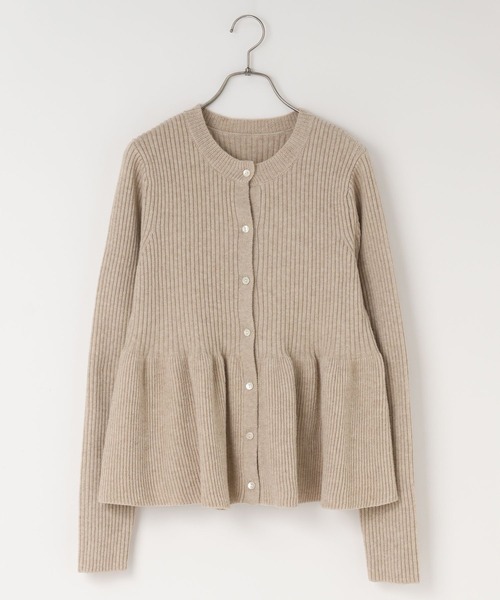 LOWRYS FARM（ローリーズファーム）の「ペプラムニットカーディガンＬＳ　603781（カーディガン/ボレロ・レディース・ベージュ/ブラック/ブルー/ライトブルー/グレー・FREE）」の17枚目の写真