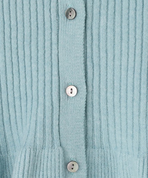 LOWRYS FARM（ローリーズファーム）の「ペプラムニットカーディガンＬＳ　603781（カーディガン/ボレロ・レディース・ベージュ/ブラック/ブルー/ライトブルー/グレー・FREE）」の15枚目の写真