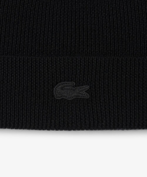 LACOSTE（ラコステ）の「メリノウールリブニットビーニー（ニットキャップ/ビーニー・メンズ・ブラック/ベージュ・FREE）」の12枚目の写真